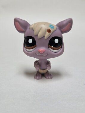Littlest Pet Shop #2224 Kangaroo Purple w/ Brown eyes Authentic LPS Hasbro